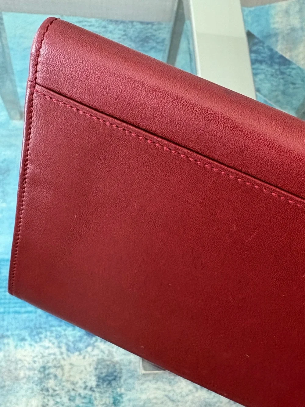 Vintage Cartier Must De Bordeaux Accordion Travel Organizer Clutch Wallet